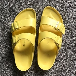 Yellow waterproof Birkenstocks